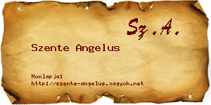 Szente Angelus névjegykártya